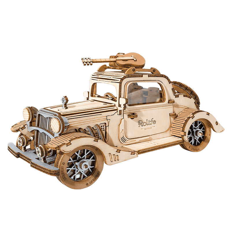 Vintage Car 3D Wooden Puzzle Rolife TG504