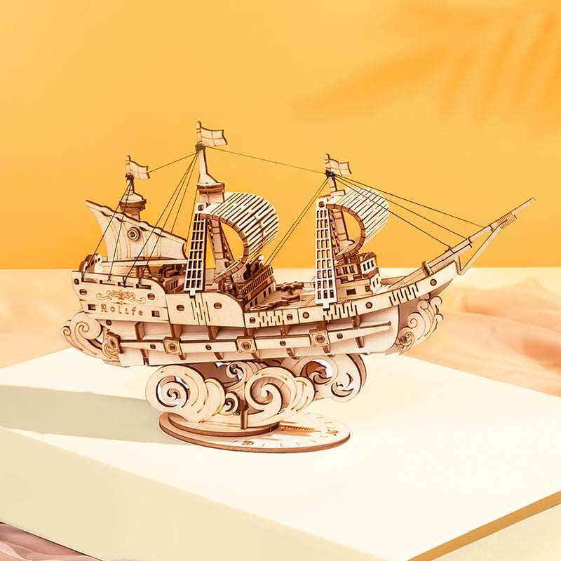 Sailling Ship Model 3D Wooden Puzzle Rolife TG305