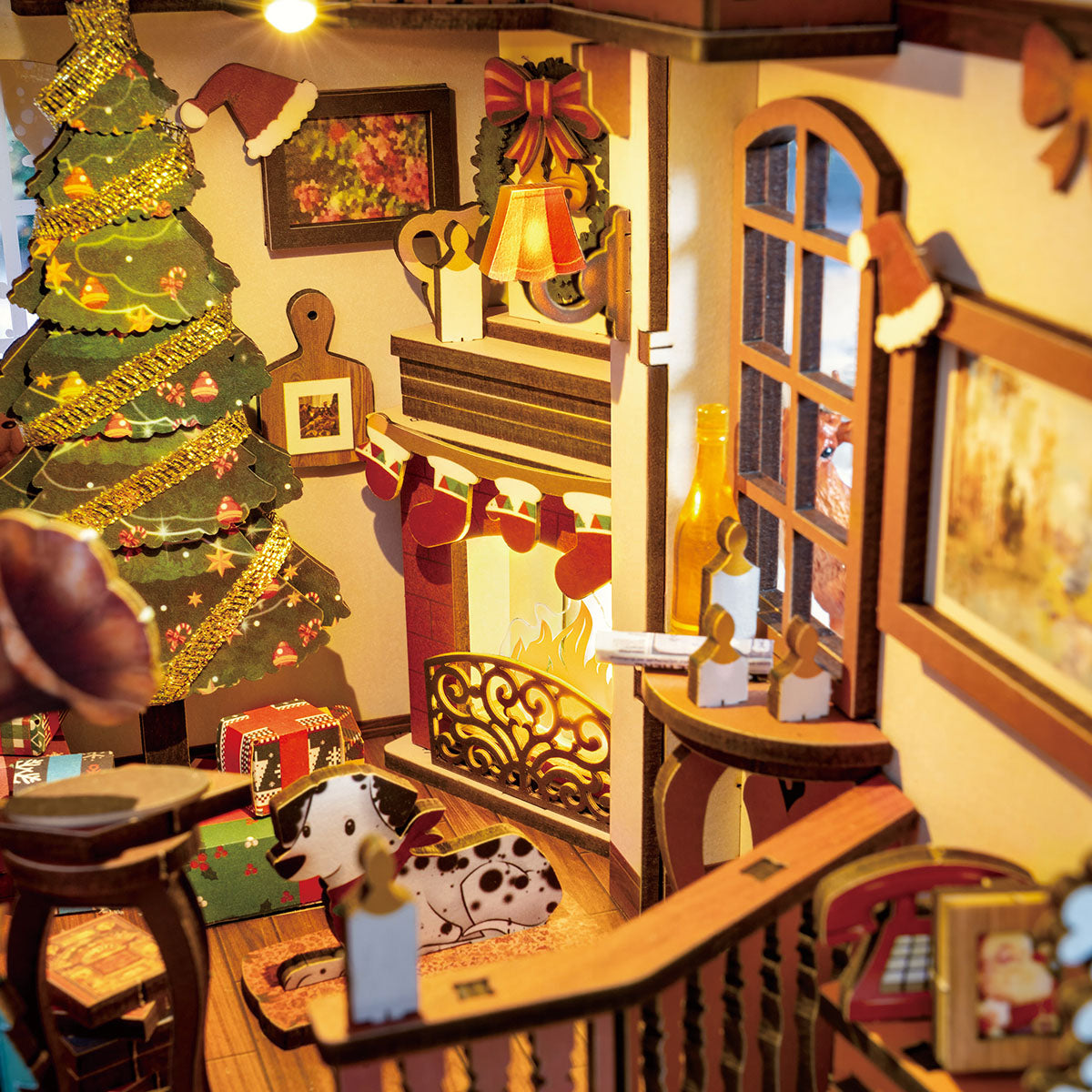 Rolife Christmas Indoor Scene DIY Book Nook Hyllinsats TGC07