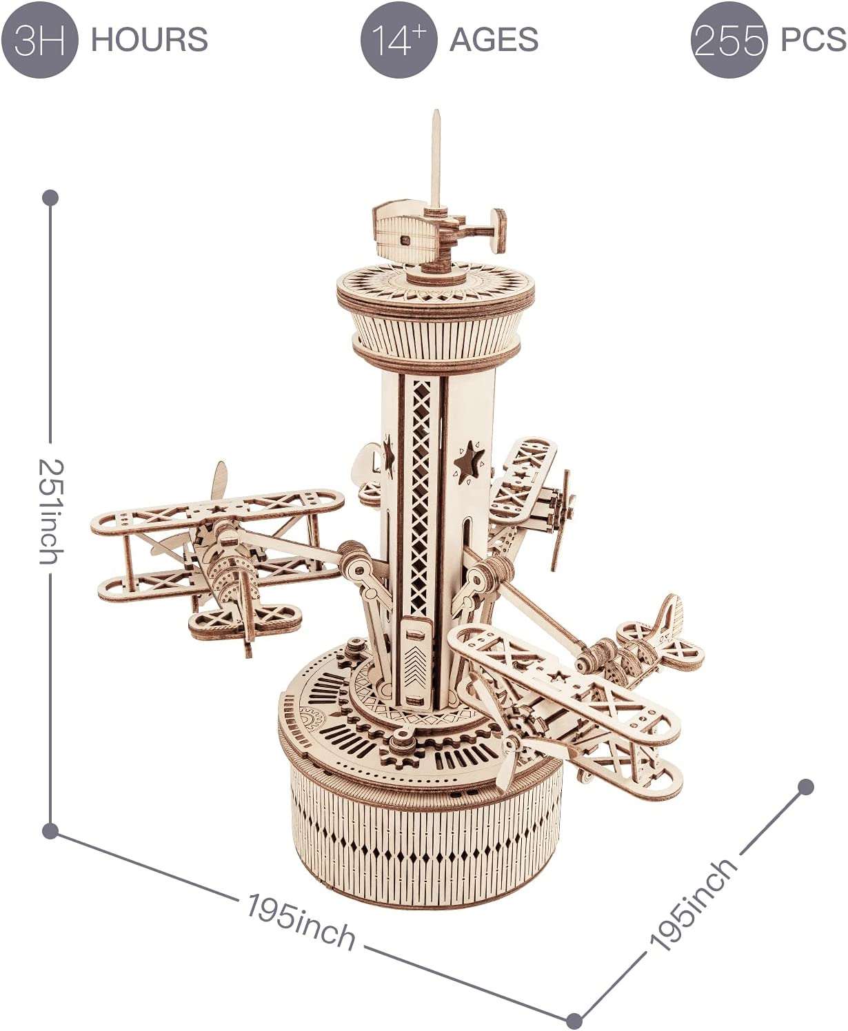Air Vehicle Mechanical Airship 3D Wooden Puzzle ROKR