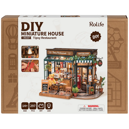 Rolife Tipsy Restaurant DIY Miniatyrhus DG167