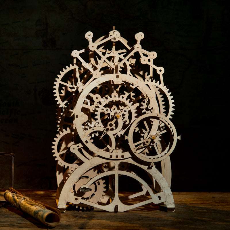 Pendulum Clock Mechanical Gears 3D Wooden Puzzle ROKR LK501