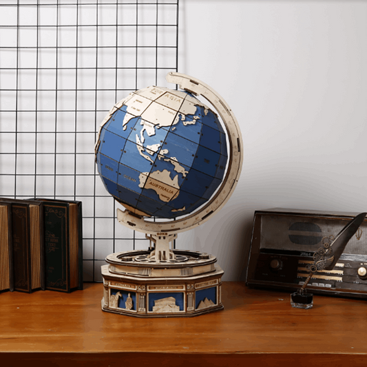 The Globe Model 3D Wooden Puzzle ROKR ST002