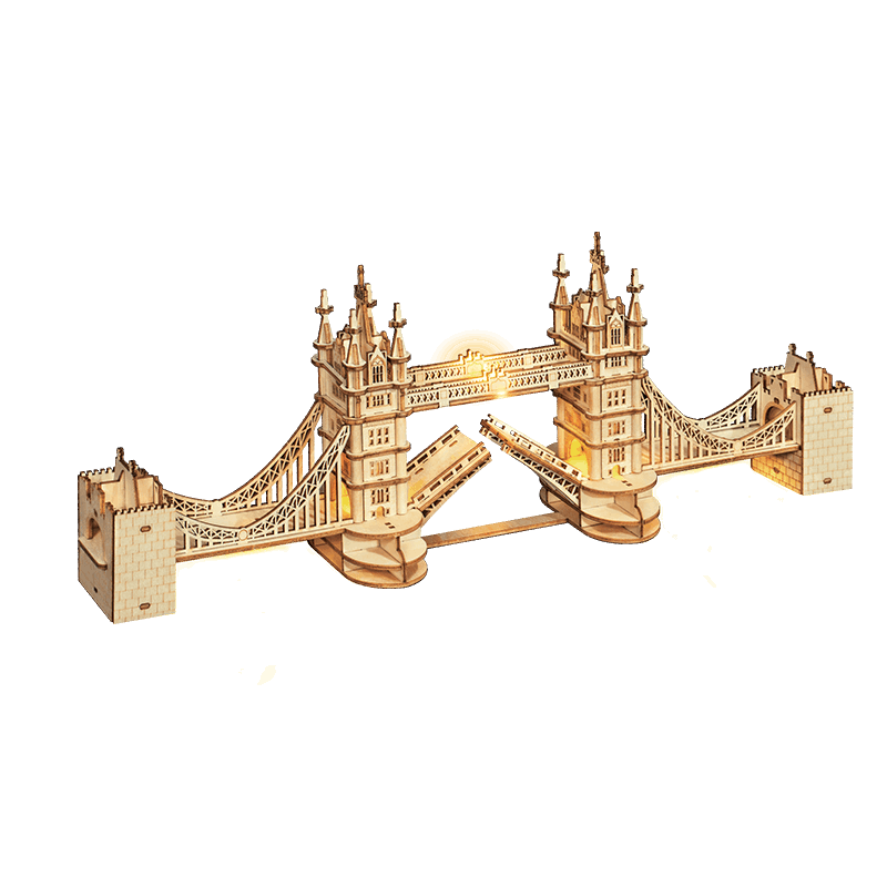 Tower Bridge with Lights 3D Wooden Puzzle Rolife TG412