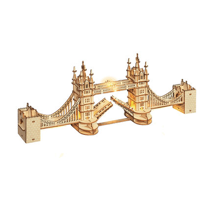 Tower Bridge with Lights 3D Wooden Puzzle Rolife TG412