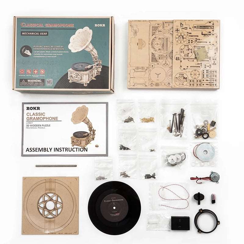 Classic Gramophone 3D Wooden Puzzle