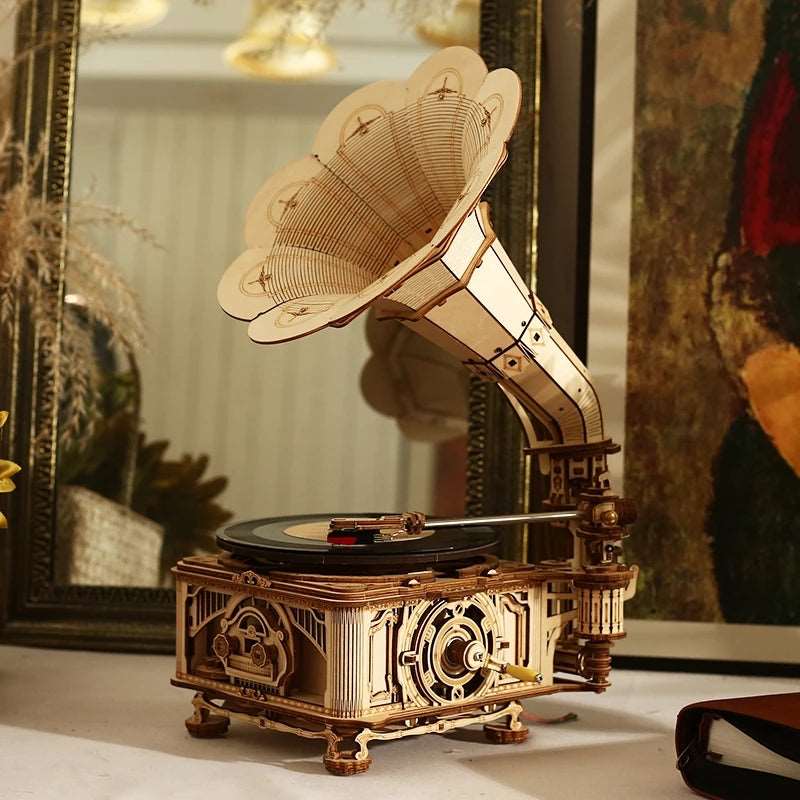 Classic Gramophone 3D Wooden Puzzle ROKR