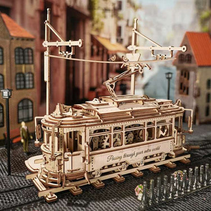 Classic City Tram 3D Wooden Puzzle ROKR