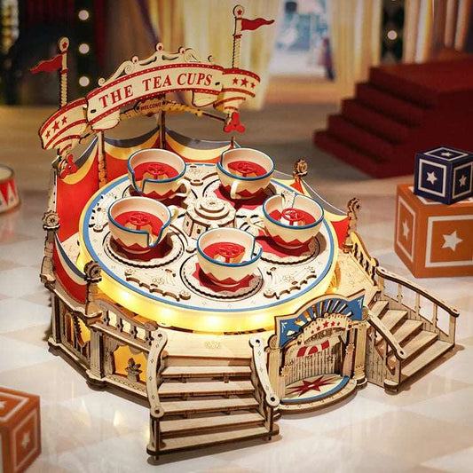 Tilt-A-Whirl DIY Music Box 3D Wooden Puzzle ROKR EA04