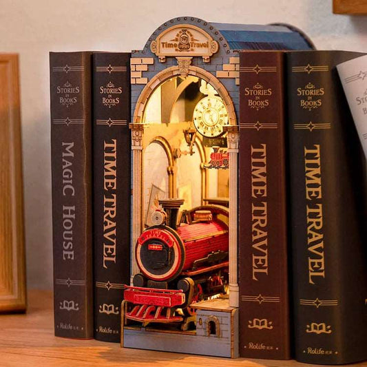 Time Travel DIY Book Nook Shelf Insert Rolife TGB04