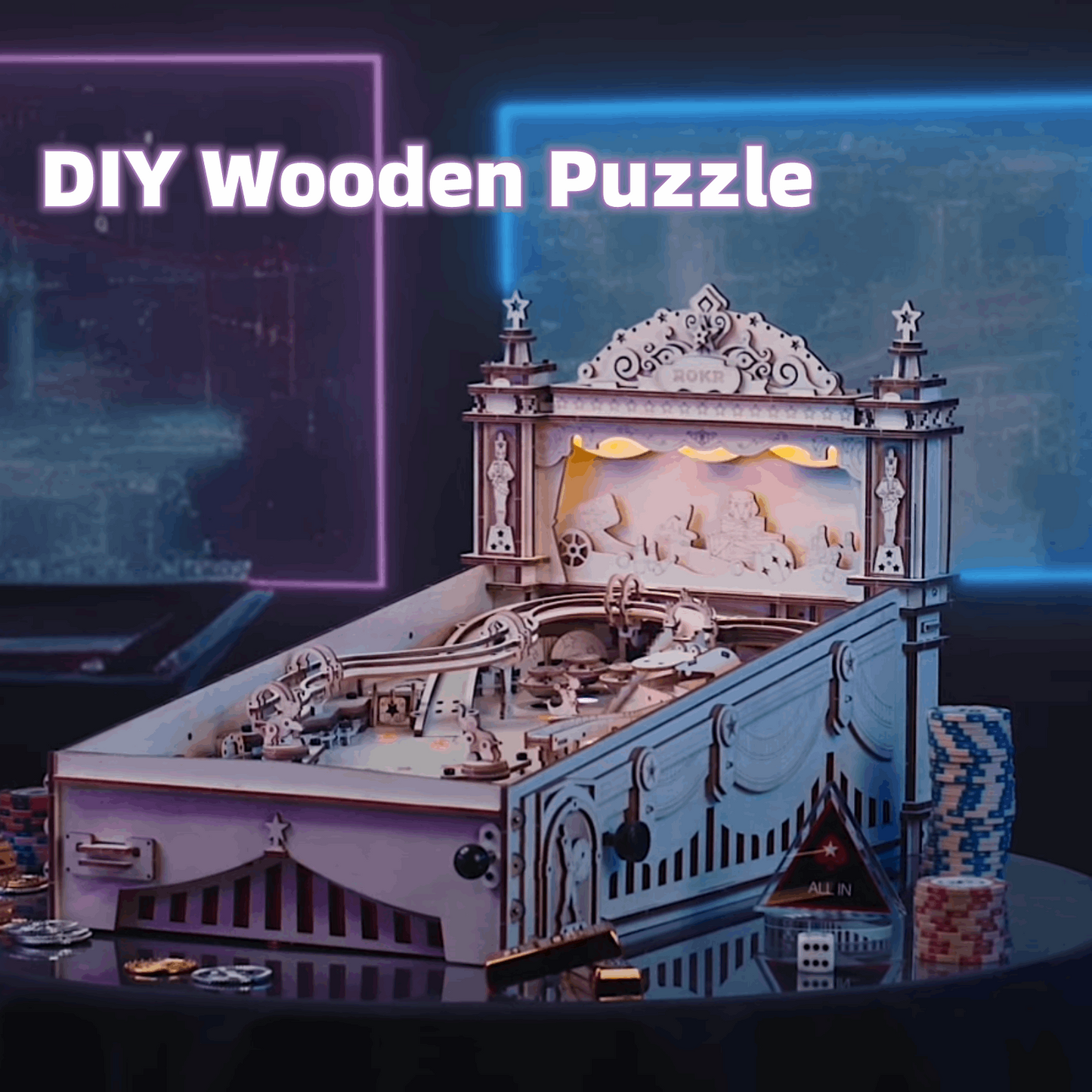 3D Pinball Machine 3D Wooden Puzzle