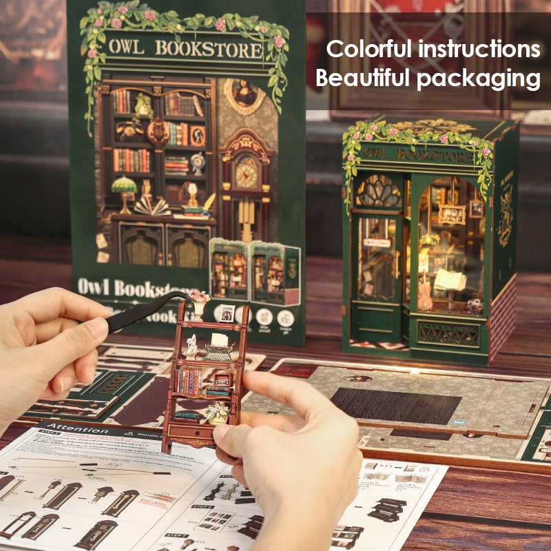 Owl Bookstore CUTEBEE DIY Book Nook Kit SD02