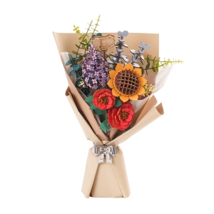 DIY Träblomsterbukett 3D-träpussel