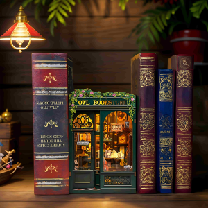 Owl Bookstore | CUTEBEE DIY Book Nook Kit SD02