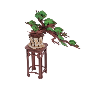 Rolife Evergreen Pine Bonsai DIY 3D-träpussel TG510
