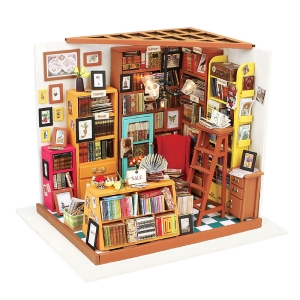 Rolife Sam's Study Library DIY Miniatyrhus Kit DG102