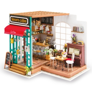 Rolife Simon's Coffee Shop DIY Miniatyrhus Kit DG109