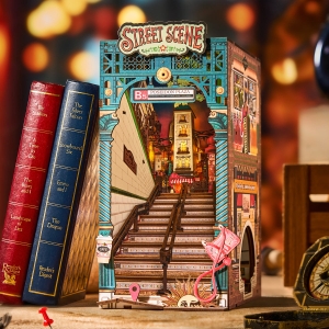 Book Nook | Rolife Street Scene DIY Book Nook Shelf Insert TGB13