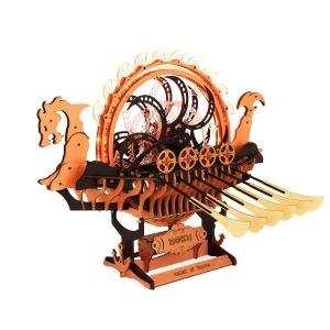 Viking Dragon Ship Mekaniskt 3D-träpussel LK802