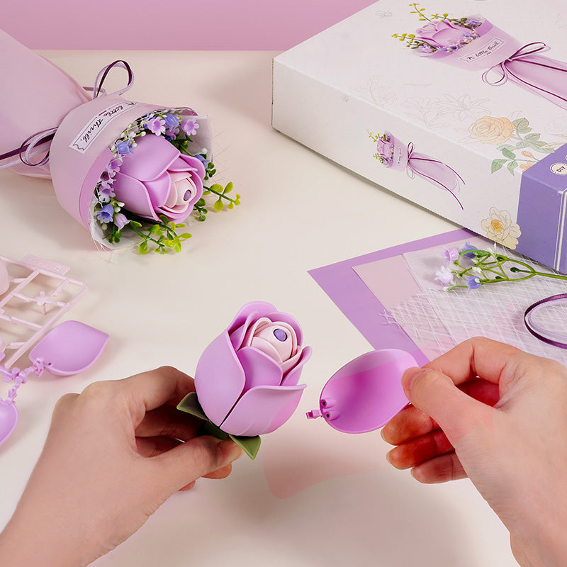 ROKR Purple Rose DIY Bouquet 3D Puzzle AF021