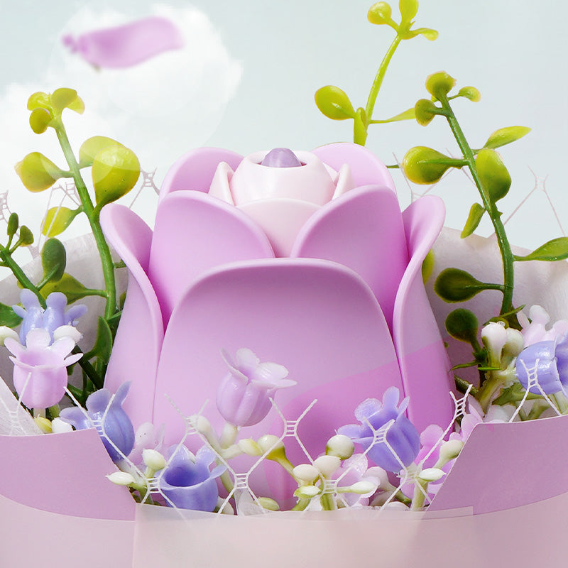 ROKR Purple Rose DIY Bouquet 3D Puzzle AF021