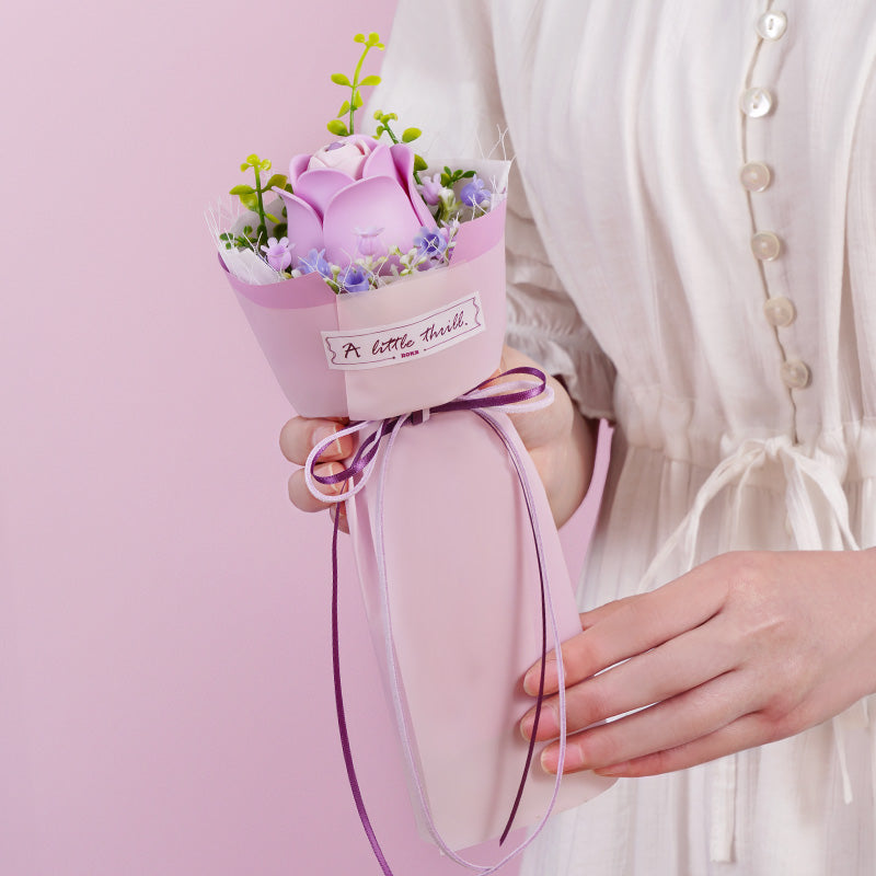 ROKR Purple Rose DIY Bouquet 3D Puzzle AF021