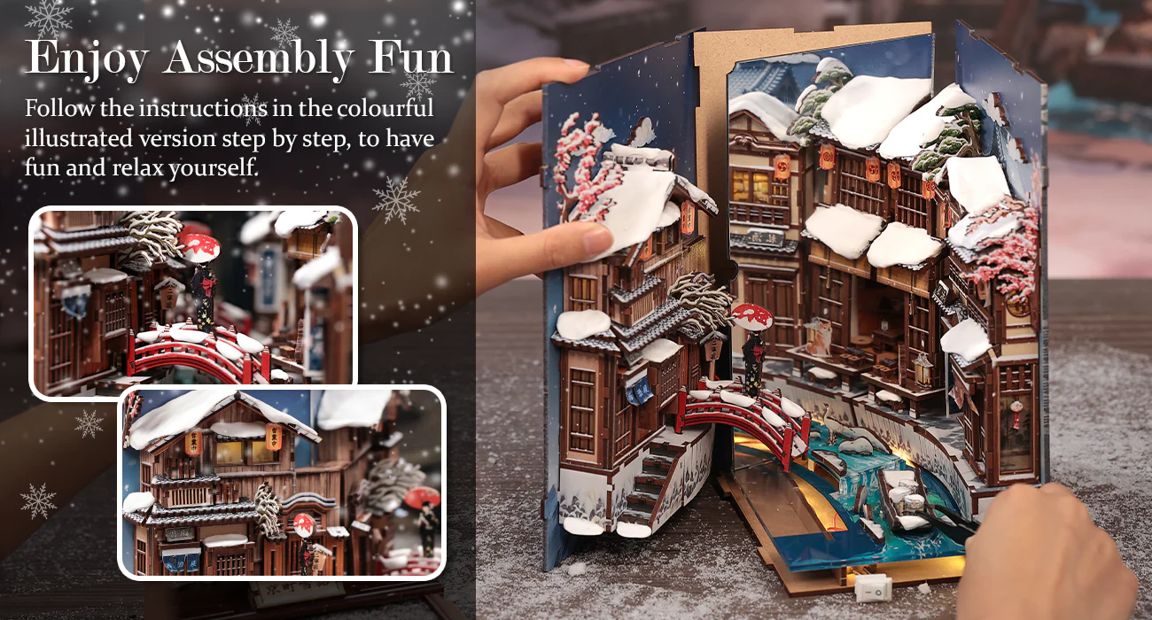 Kyoto Snow Whisper | CUTEBEE DIY Book Nook Kit | BJAA401