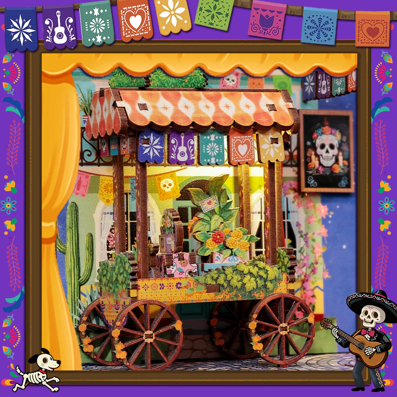 CUTEBEE DIY Book Nook Kit | Plaza de los Muertos BJAA405