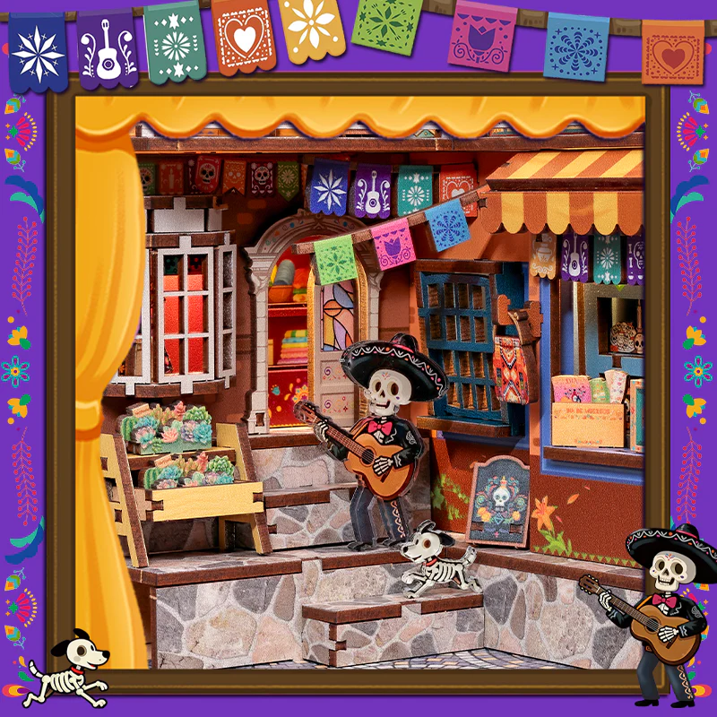 CUTEBEE DIY Book Nook Kit | Plaza de los Muertos BJAA405