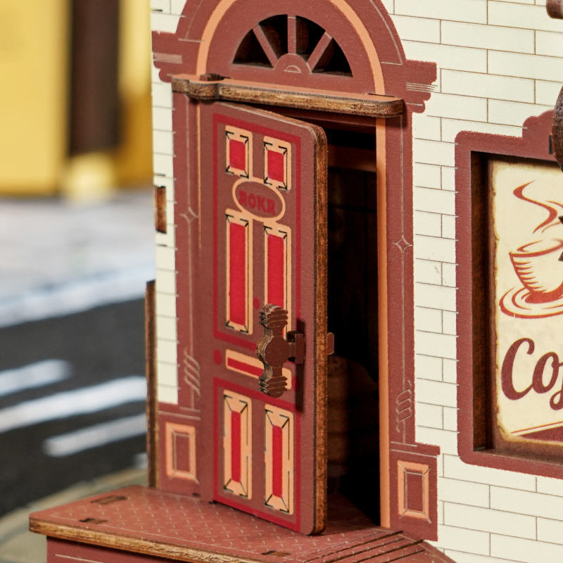 ROKR Dream Coffee Factory Music Box Wooden 3D Puzzle EAB02