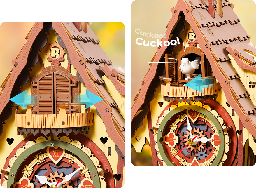 ROKR Cuckoo Clock Mechanical 3D Wooden Puzzle LC901C