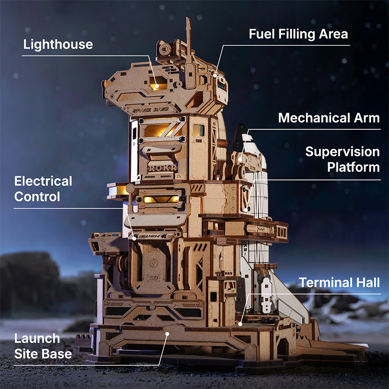 ROKR Space Shuttle 3D Wooden Puzzle LKA02