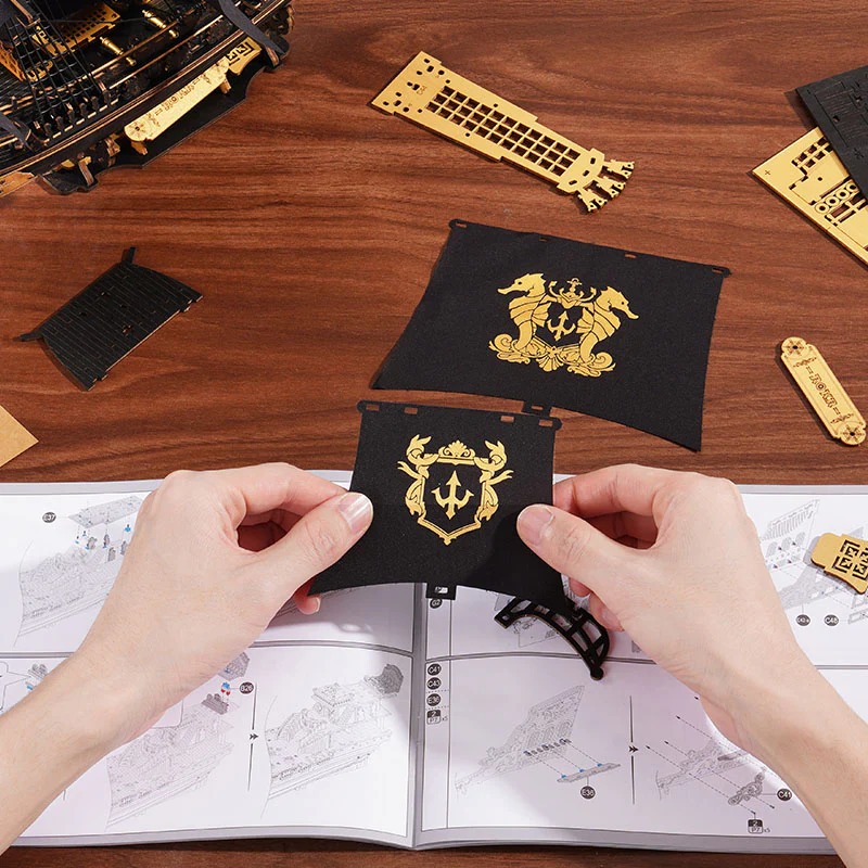 ROKR The Seahorse Barque 3D Wooden Puzzle MCB02