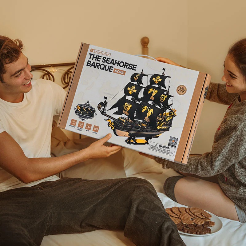 ROKR The Seahorse Barque 3D Wooden Puzzle MCB02