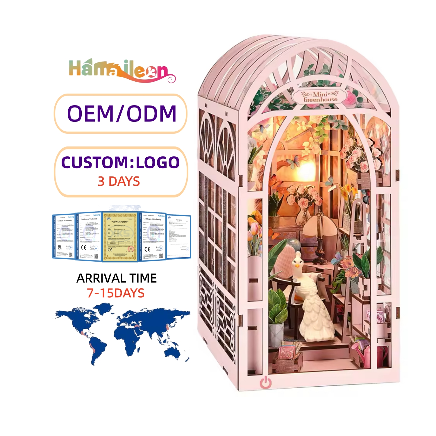 Greenhouse Sunlight Room Book Nook Kit YM06